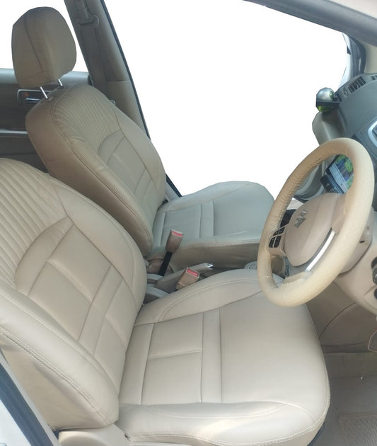 AUTOFIT LEATHER CAR SEAT COVER FOR (OLD ERTIGA) URBAN DESIGN (COLOUR - FULL BEIGE)