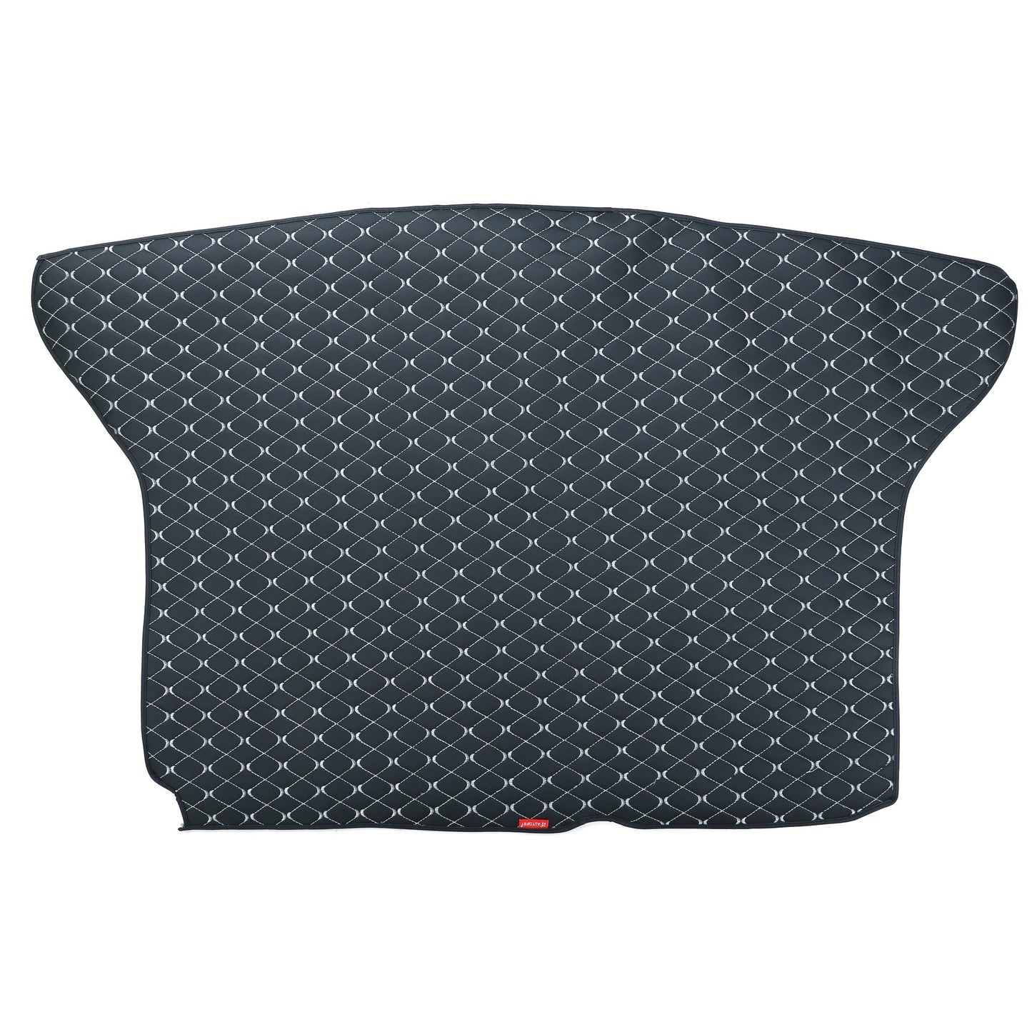 AUTOFIT 3 Layer Heat/Water Proof PU Leatherite Car Trunk/Boot/Dicky Mat for Tata CURV V (Black and Silver Leather)