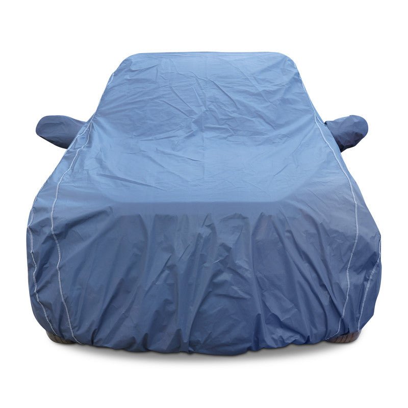 Autofit Heavy - Duty Blue 100% Waterproof Car Body Cover | Heat & Dust Resistant with Heavy Buckle & Mirror Pockets | All - Weather Car Protection Essentials FOR AMAZE 2019 - 2024 - Autofit