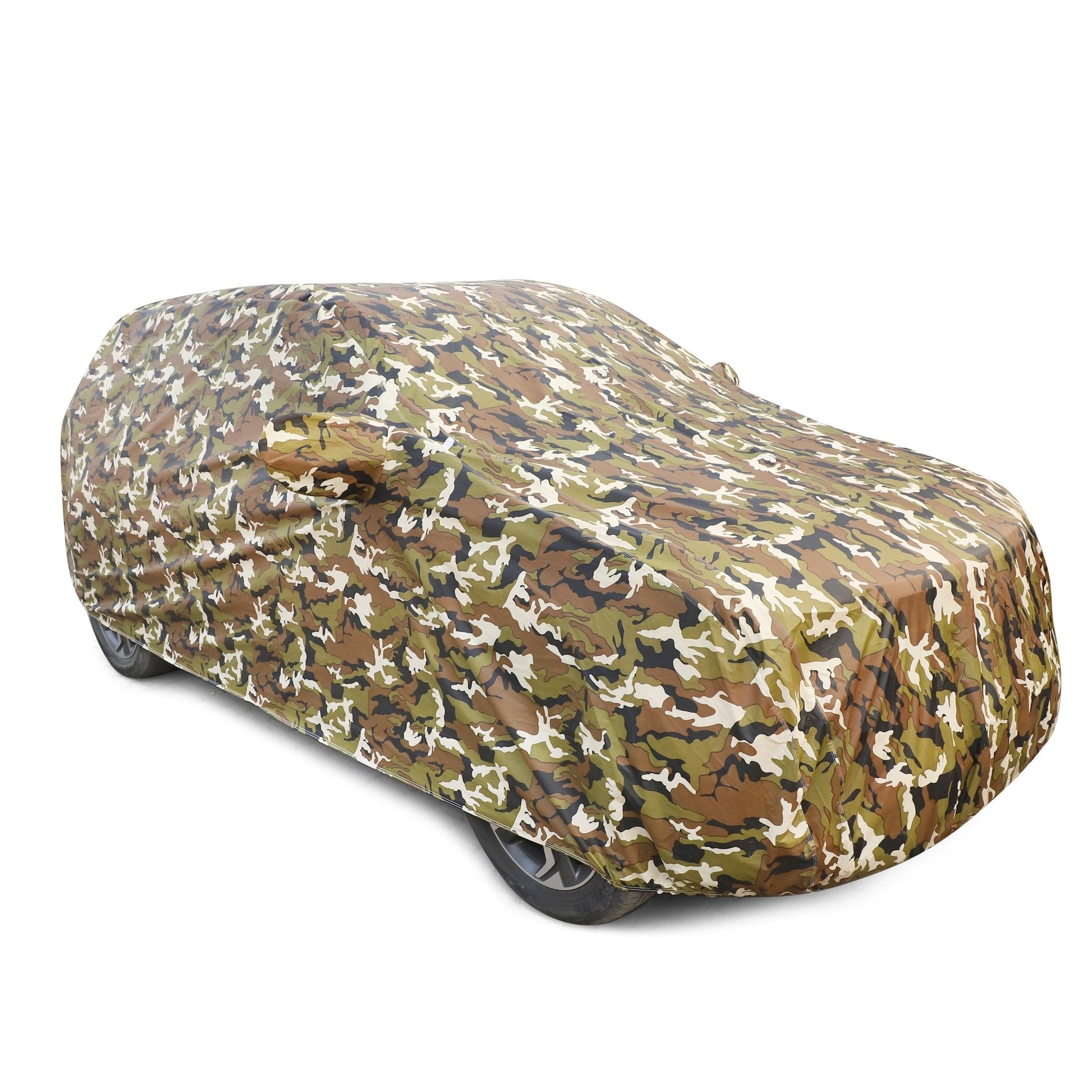 AUTOFIT Waterproof Car Body Cover with Mirror Pockets (Camouflage Design) (Spyro Jungle, FOR HYUNDAI CRETA - Autofit