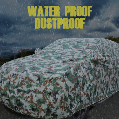 AUTOFIT Waterproof Car Body Cover Heat and Dust Resistant Heavy Buckle Mirror Pockets Car Accessories Essentials (COMPUTER PRINT,NEW FIGO 2019 ONWARDS)