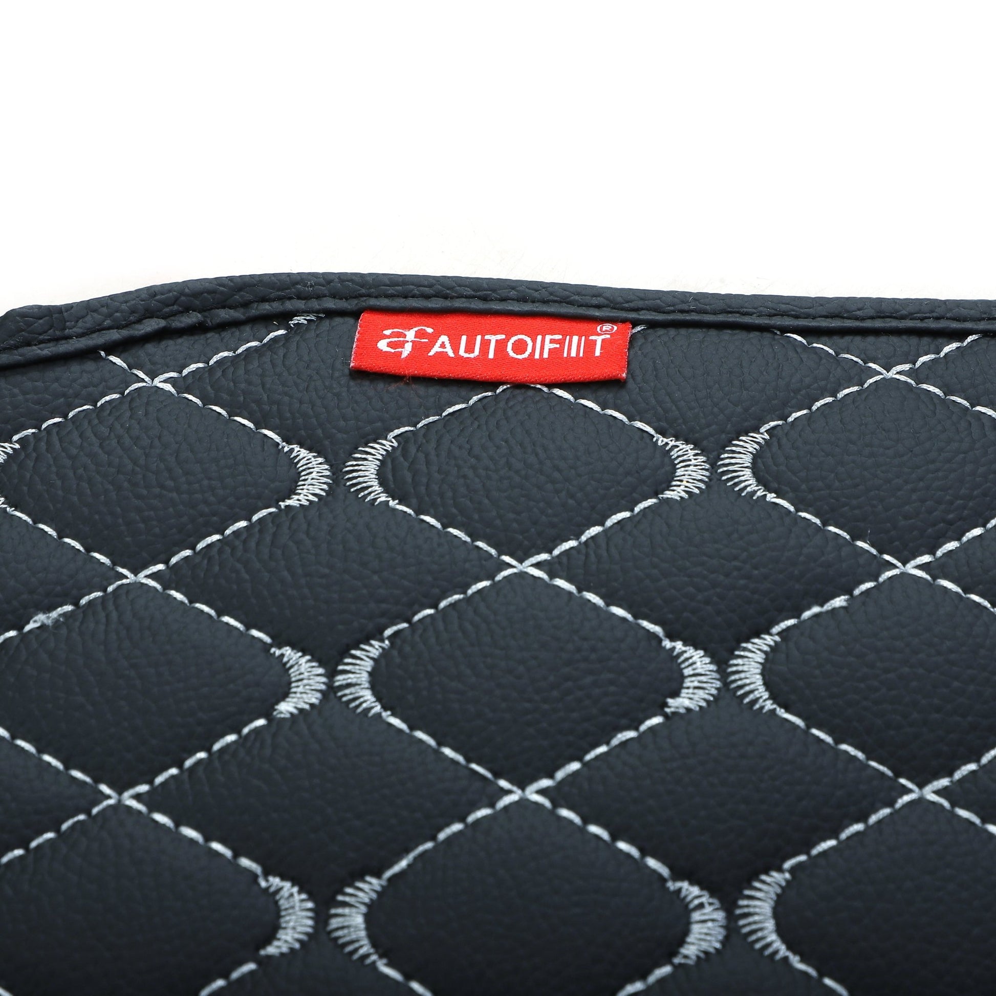 AUTOFIT 3 LAYER HEAT/WATER PROOF PU Leatherite Car Trunk/Boot/Dicky Mat FOR (BLACK AND SLVER LEATHER, FORD ECOSPORT) - Autofit