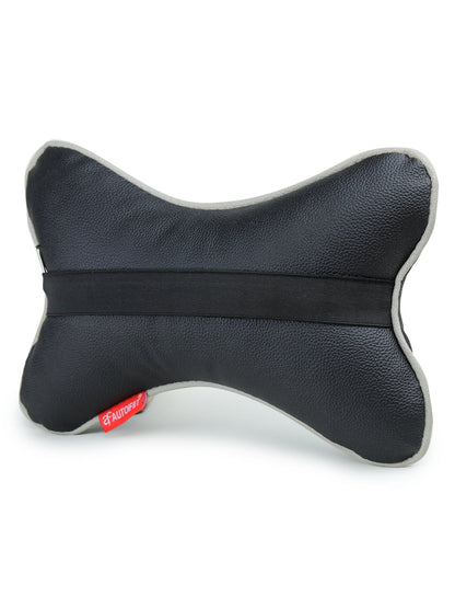 AUTOFIT Car Neck Rest Pillow for All Cars (MGREY Black, Neck Pillow) - Autofit