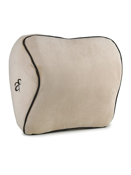 AUTOFIT Memory Foam Car Neck Rest Pillow (Large, Beige) - Autofit