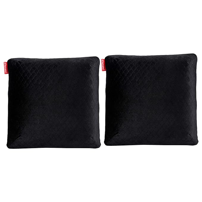 AUTOFIT MEMORY FOAM CUSHION PILLOW IN BLACK FOR SOFA,CAR,OFFICES,CHAIRS E.T.C SET OF 2 PIECES - Autofit