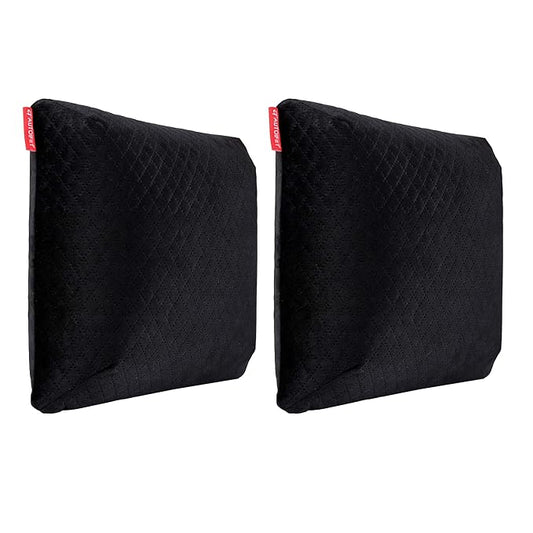 AUTOFIT MEMORY FOAM CUSHION PILLOW IN BLACK FOR SOFA,CAR,OFFICES,CHAIRS E.T.C SET OF 2 PIECES - Autofit