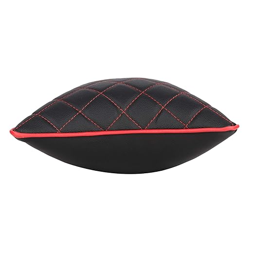 AUTOFIT Premium Black and Red Double Quilted Car Cushion Set of 2 Universal for All Cars - Autofit