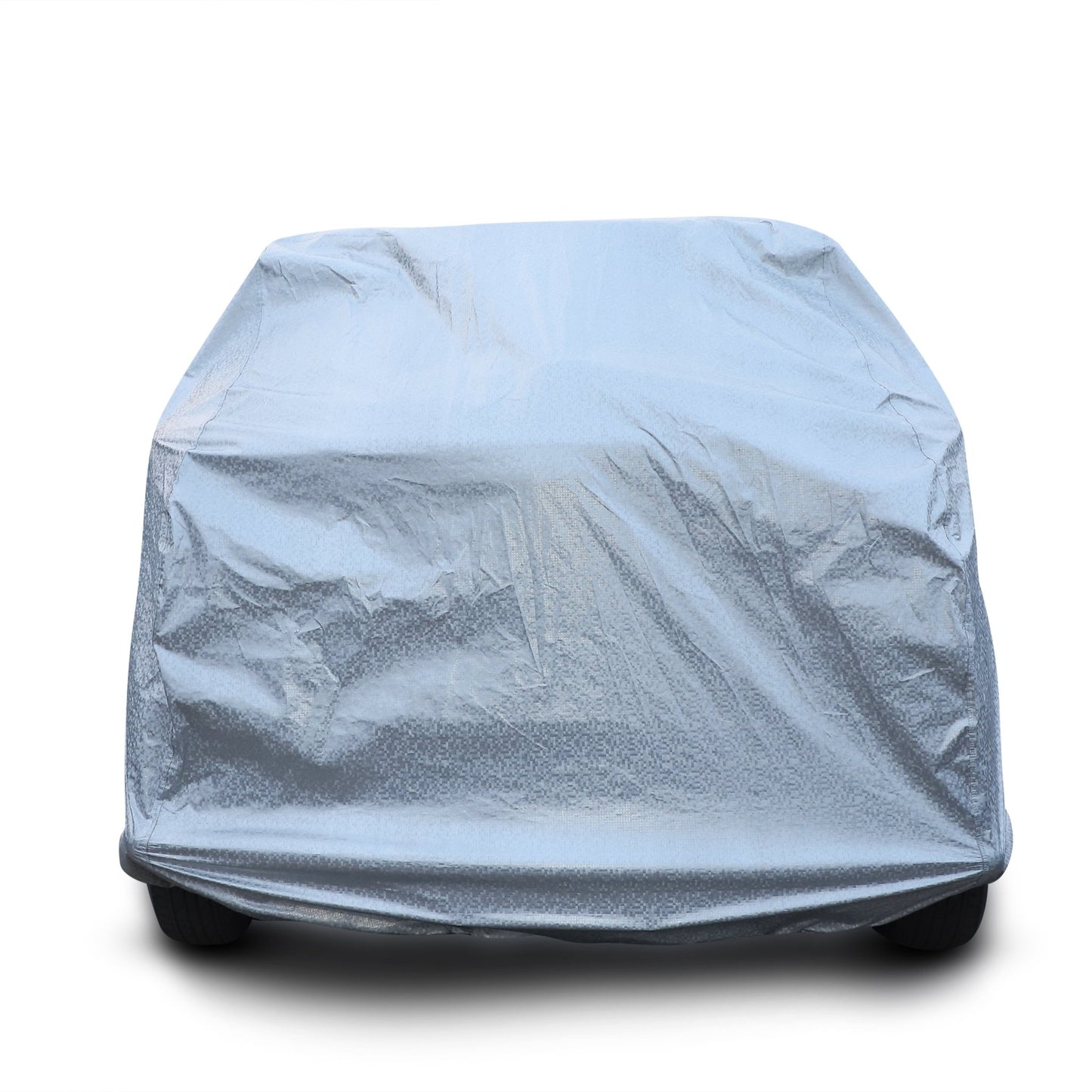 Autofit Silver Check Waterproof Car Body Cover Heat and Dust Resistant Heavy Buckle Mirror Pockets Car Accessories Essentials for (SILVER CHECK, MARUTI SWIFT 2015-2017) - Autofit