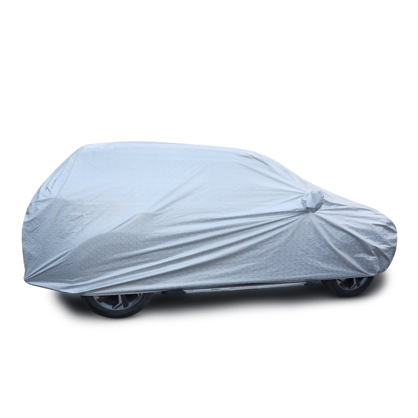 Autofit Silver Check Waterproof Car Body Cover Heat and Dust Resistant Heavy Buckle Mirror Pockets Car Accessories Essentials for (SILVER CHECK, MARUTI SWIFT 2015-2017) - Autofit