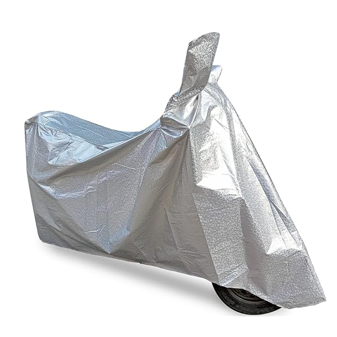 Autofit Waterproof Body Cover Heat and Dust Resistant scooty/Bike Accessories Essentials for (Silver Check, Activa,Scooter,SCOOTY Size) - Autofit