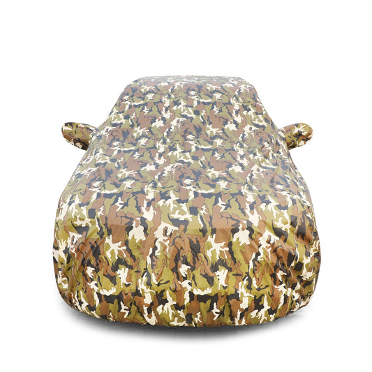 AUTOFIT Waterproof Car Body Cover with Mirror and Antenna Pockets (Camouflage Design) (Spyro Jungle, MARUTI ALTO) - Autofit