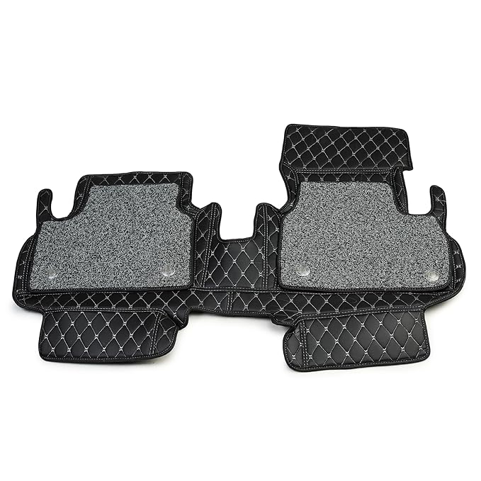 AutoFit/Premium 7D car mat Full Set || Luxury Leather Double Car Floor Mat Complete Set || 100% Waterproof and Washable || Color : Black (Hyundai Creta 2020-2023) - Autofit